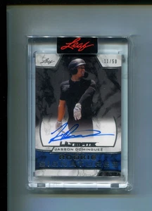 2019 Leaf Ultimate Draft RC Signatures Silver Jasson Dominguez Rookie Auto 11/50 - Picture 1 of 2