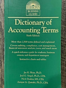 Barron's Dictionary of Accounting Terms - Sixth Edition - Like New - Bild 1 von 3