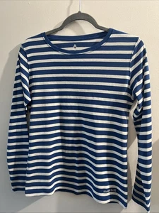 Montbell women's long sleeve stripped shirt size large - Picture 1 of 8
