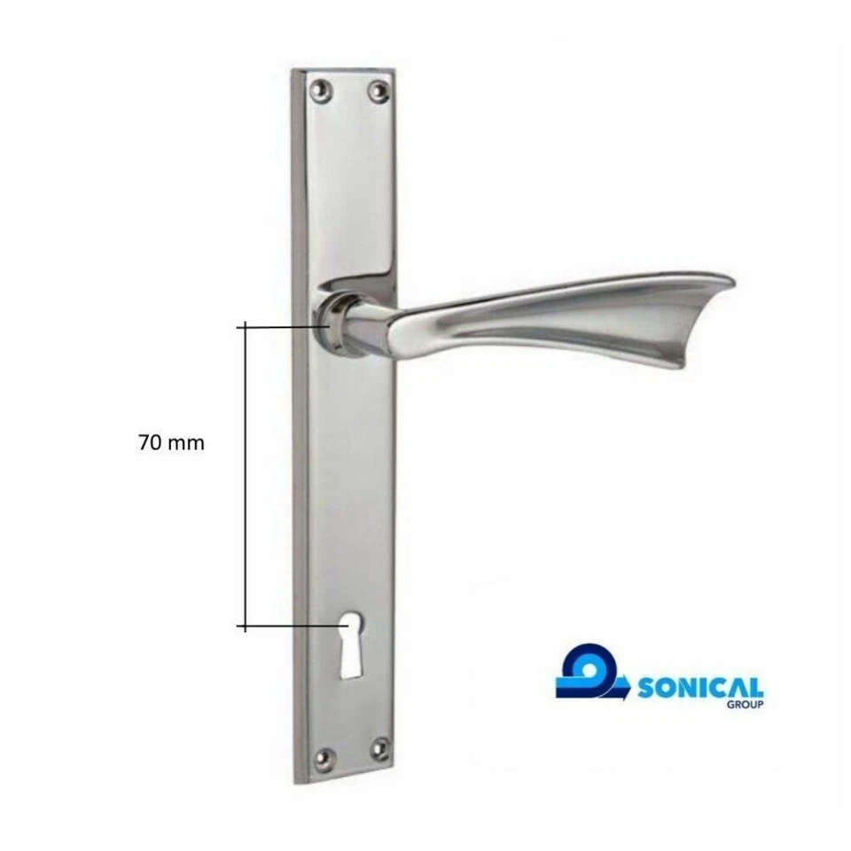 COPPIA MANIGLIE FARFALLA PLACCA 190x30 MM QUADRO 6 MM DIST. 70 MM - Immagine 1 di 1