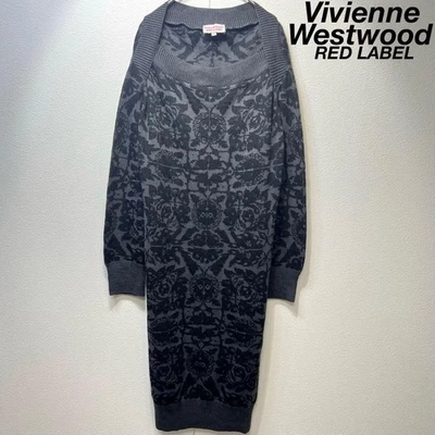 Vivienne Westwood Red Label Knit sweater all-over pattern asymmetrical dress - Изображение 1 из 4