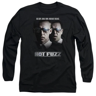 Hot Fuzz Big Cops Mens Long Sleeve Shirt Black Officially Licensed - Image 1 of 3