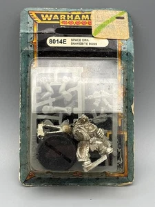 Warhammer 40K Space Ork Snakebite Boss – Sealed Metal Blister – OOP 1990s - Picture 1 of 2