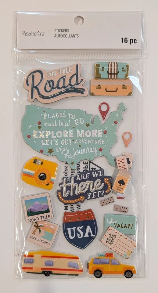 Road Trip Family Travel Vacation Scrapbooking Stickers by Recollections - Image 1 of 1