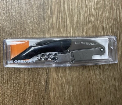 "Black" LE CREUSET Waiter's Friend 2 Step Corkscrew WT130 Stainless Steel NWT - Image 1 of 4