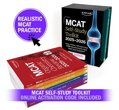 MCAT Self-Study Toolkit 2025-2026 Includes MCAT Complete 7 Book Set, 6 Full - Image 1 of 4