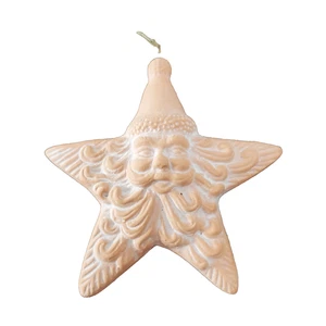 Adorno vintage de árbol de Navidad de Papá Noel estrella de terracota coleccionable para adultos - Imagen 1 de 5