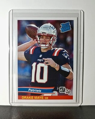 Drake Maye Novato 2024 Clasificado Panini Novato Retro NFL #4 NE Patriots 1 de 890 Foto 1 de 4