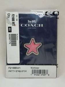 Coach Handy Geldbörse Tasche Kreditkarten Aufkleber F21688 NEU!! Rosa Stern - Bild 1 von 3