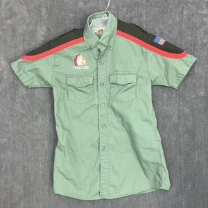 Trail Life Uniform Shirt Boys YOUTH MEDIUM Forest Green Button Up - Picture 1 of 11