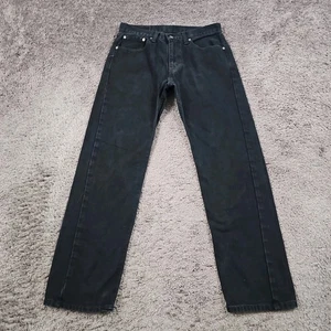 Jeans Levis 505 uomo 33 (30x31) nero regular fit dritto 100% cotone denim - Foto 1 di 13