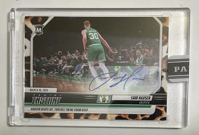 2024-25 Panini Instant NBA #420 Sam Hauser Boston Celtics AUTO 10/10 - Image 1 of 2