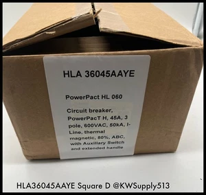 Disyuntor HLA36045AAYE~Square D HLA36045AAYE 45A con AS&EH sin usar - Imagen 1 de 12