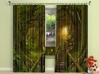 Rideau d'impression 3D pont forêt 6 bloc-out photo rideaux tissu fenêtre CA Carly