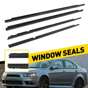 4X 5727A006 Black Window Weatherstrip Seal Belt Molding AU For Mitsubishi Lancer - Picture 1 of 12