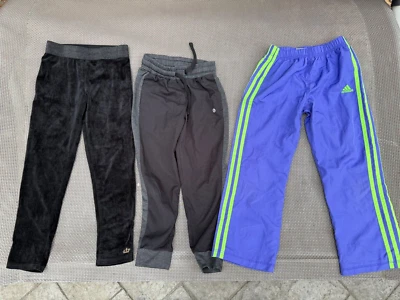 LOT OF 3 GIRLS Pants ADIDAS, JUICY COUTURE, XERSION athletic sz 6-7 - Изображение 1 из 4