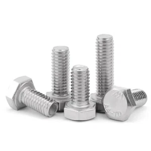M3 M4 M5 M6 Hexagon Head Set Screw Hex Bolts DIN933 A4 316 Stainless Full Thread - Picture 1 of 7