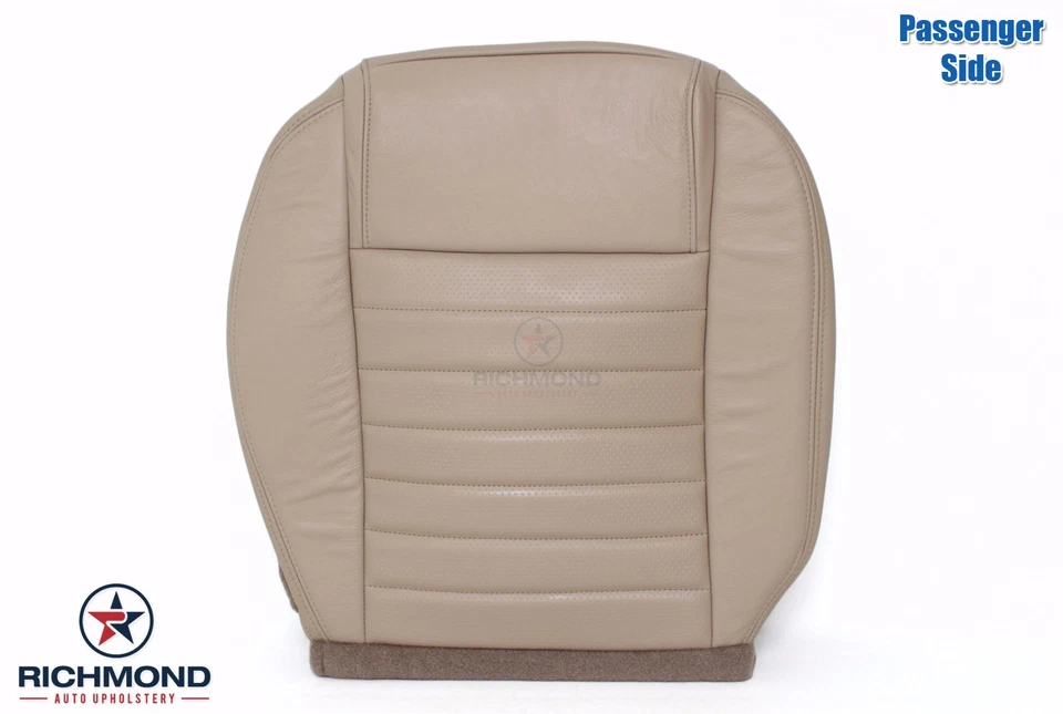 Ford Mustang 2005 2006 2007 2008 2009 V8 pasajero parte inferior cuero cubierta de asiento tostado Foto 1 de 4