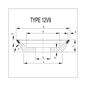 50x16/6x20 Diamond Model Maker Making 12V9 Dish Wheel Flute Tungsten Carbide D91 - Picture 1 of 3