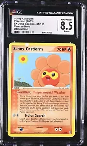 Pokemon 2005 CGC 8.5 NM/MINT+ Sunny Castform Obstruction ERROR Delta Species 31 - Picture 1 of 2