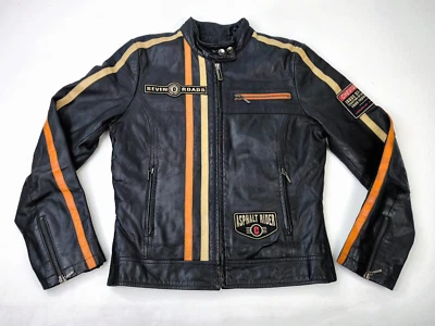 Chevignon Lederjacke Seven Roads Asphalt Rider schwarz Gr. S Biker - Bild 1 von 4