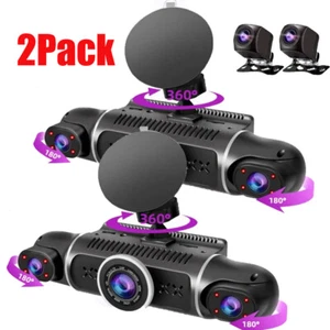 2PCS 4Channel 1080P Dash Cam WiFi GPS Car DVR Night Vision 24Hr Parking Recorder - Picture 1 of 14