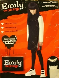 Emily the Strange Negro Gótico Halloween Disfraz Vestido Adolescente Med 5-7 Junior - Imagen 1 de 1