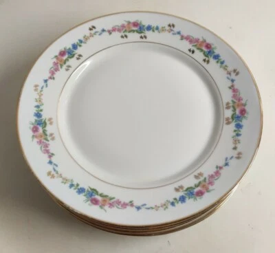 Lot 6 Anciennes assiettes en porcelaine Limoges France D 22,5 cm Vierzon lot 1  - Photo 1/4