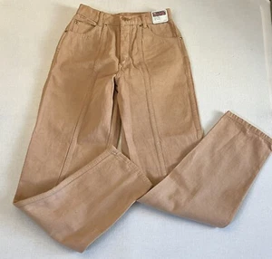 Britania Pentimento Vintage 80s Mom Jeans High Waist Tan Pants Junior Size 7 NWT - Picture 1 of 9