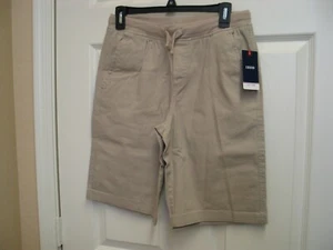 IZOD boys youth size 18 school casual pull-on 3-pockets shorts Khaki NWT - Picture 1 of 6