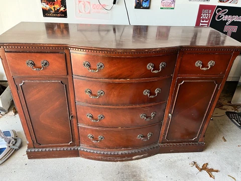 Vintage Mary by Drexel Century Furniture Co. Mahogany Server Buffet Side Table Cover