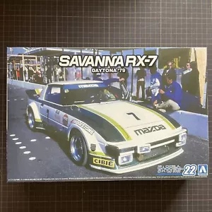 Aoshima 1/24 The Model Car No.22 Mazda SA22C Savanna RX-7 Daytona '79 Model Kit - Bild 1 von 12