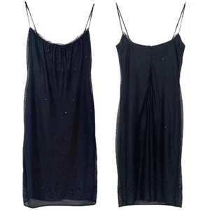Laundry by Shelli Segal Size 8 Petite Sequin Midi Dress Vintage 90’s Y2K Black - Picture 1 of 9