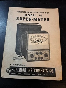 Superior Instruments Co. Model 79 VOM Utility Tester Vintage Operating Manual - Picture 1 of 2