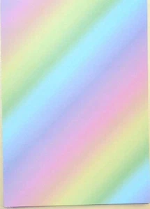 2 hojas A4 papeles de respaldo pastel arco iris NUEVOS - Imagen 1 de 1