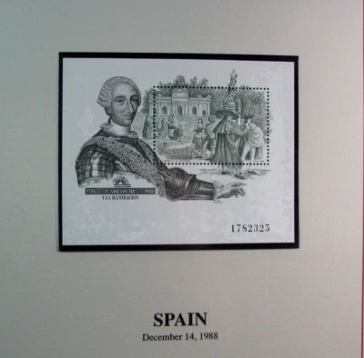 Hoja Souvenir España Extranjero Carlos III MNH H328 Foto 1 de 2