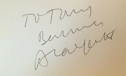 ALAN YENTOB - FORMER BBC CREATIVE DIRECTOR - SIGNED WHITE CARD Cover