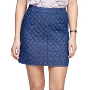 Minifalda acolchada de mezclilla azul para mujer Brooks Brothers talla 10 - Imagen 1 de 11