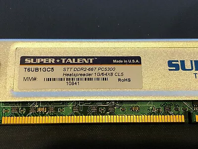 3GB (3 x 1GB) Super Talent DDR2-667 PC5300 CL5 RAM T6UB1GC5 - Image 1 of 2