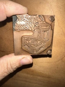 Vintage Printing Block “ Canned Meat “ Copper on Lead - Picture 1 of 4