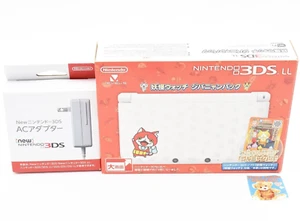 Nintendo 3DS XL LL Console Yo-kai Watch White w/Box Adapter Tested Japan Anime - Picture 1 of 24