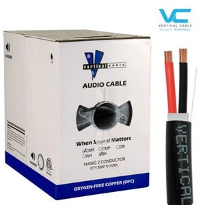 Cable de altavoz de audio de entierro directo de 500' 16 AWG 2 conductores caja de tracción con clasificación UV - Imagen 1 de 4