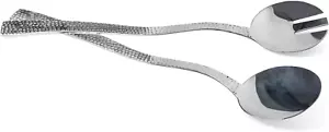 Hammered Stainless Steel Serving Utensils - Salad Spoons - Salad Servers by - Picture 1 of 12