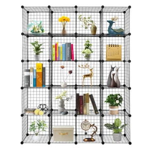 20-Cube Organizer Storage Shelves Wire Cube Storage Origami Shelves Bookcase - Picture 1 of 8