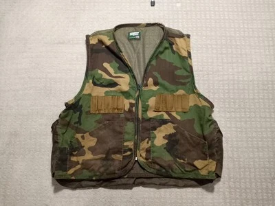 Vintage SafTbak Camouflage Bird Duck Water Fowl Hunting Vest Mens Size L/XL Read - Image 1 of 4