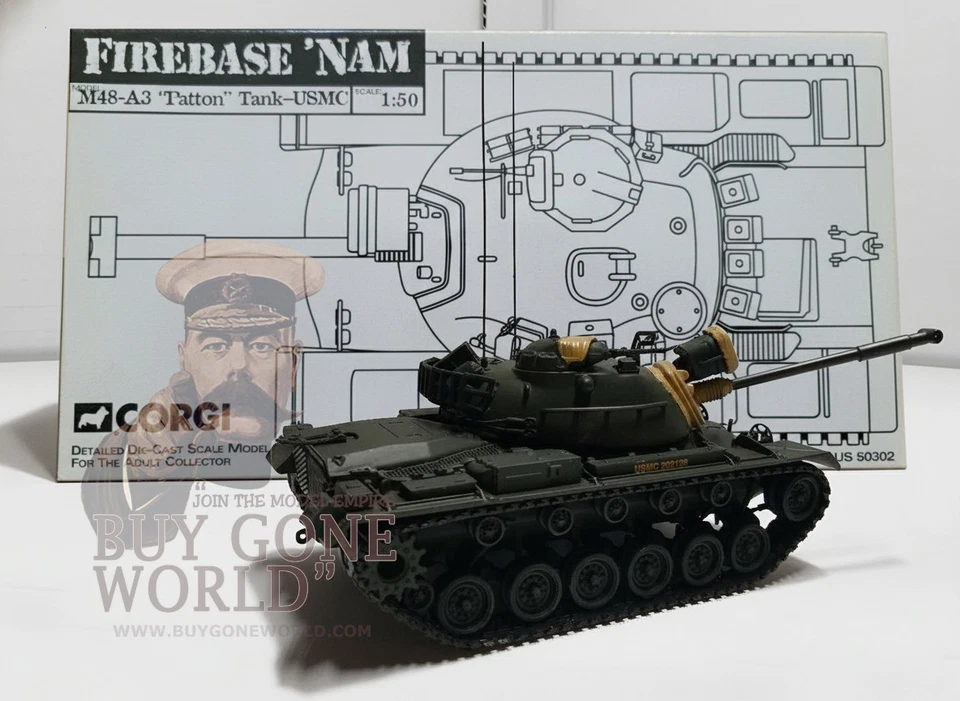 Char / Tank M48-a3 Patton Vietnam - Corgi Us50302 1/50e