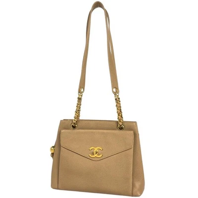 CHANEL Chain Tote Shoulder Bag Caviar Skin #BS1057 - Image 1 of 4
