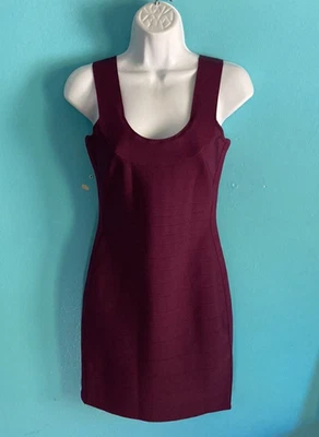 Solange Marciano Womens Size M Purple Bandage Mini Dress Rear Zipper Fitted - Image 1 of 4