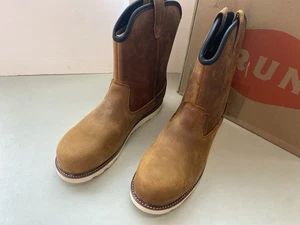 Ropa de Trabajo Marrón Para Hombre 9" Bolduc Puntera Compuesta Impermeable Pull-On Bota Talla 13 - Imagen 1 de 8