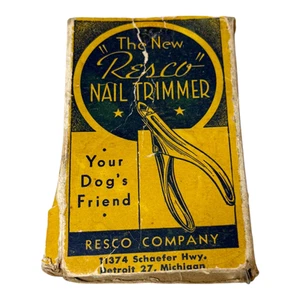 De colección RESCO El Nuevo Recortador de Uñas para Perros Cortador de Uñas para Mascotas Detroit Michigan Paquete Retro - Imagen 1 de 6